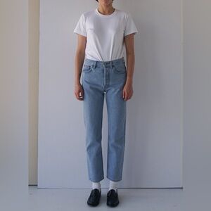 Still Here Tate Jeans Embroidered Blue Baby Flower